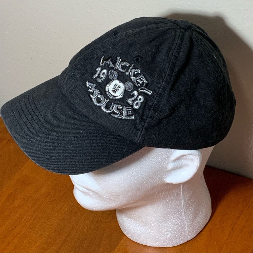 Disney Parks Mickey Mouse 1928 Dad Hat Black Adjustable Cap